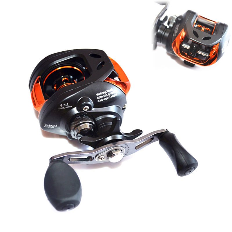 Hochwertige Baitcasting Angelrolle mit 10 Kugellagern und Magnetbremse