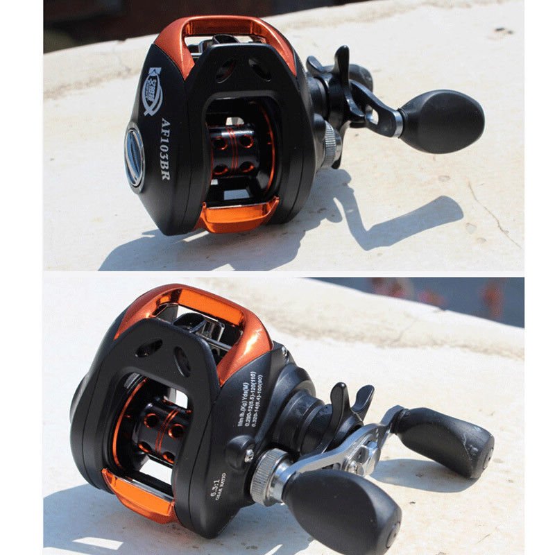 Hochwertige Baitcasting Angelrolle mit 10 Kugellagern und Magnetbremse