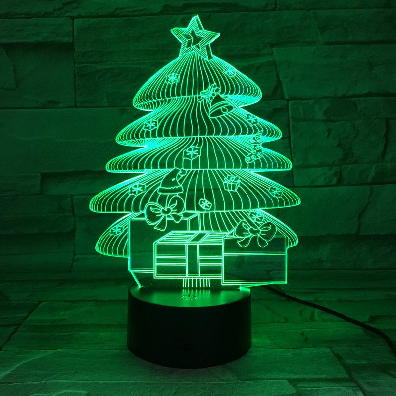 3D LED Tischlampe Weihnachtsbaum - Stimmungsvolles Licht für Ihr Zuhause