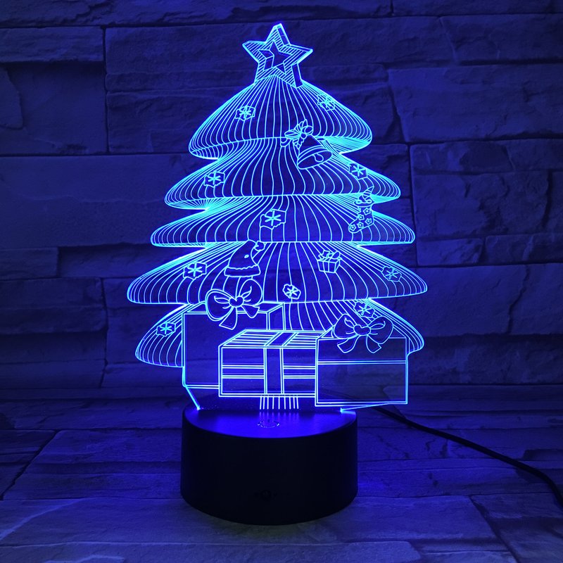 3D LED Tischlampe Weihnachtsbaum - Stimmungsvolles Licht für Ihr Zuhause