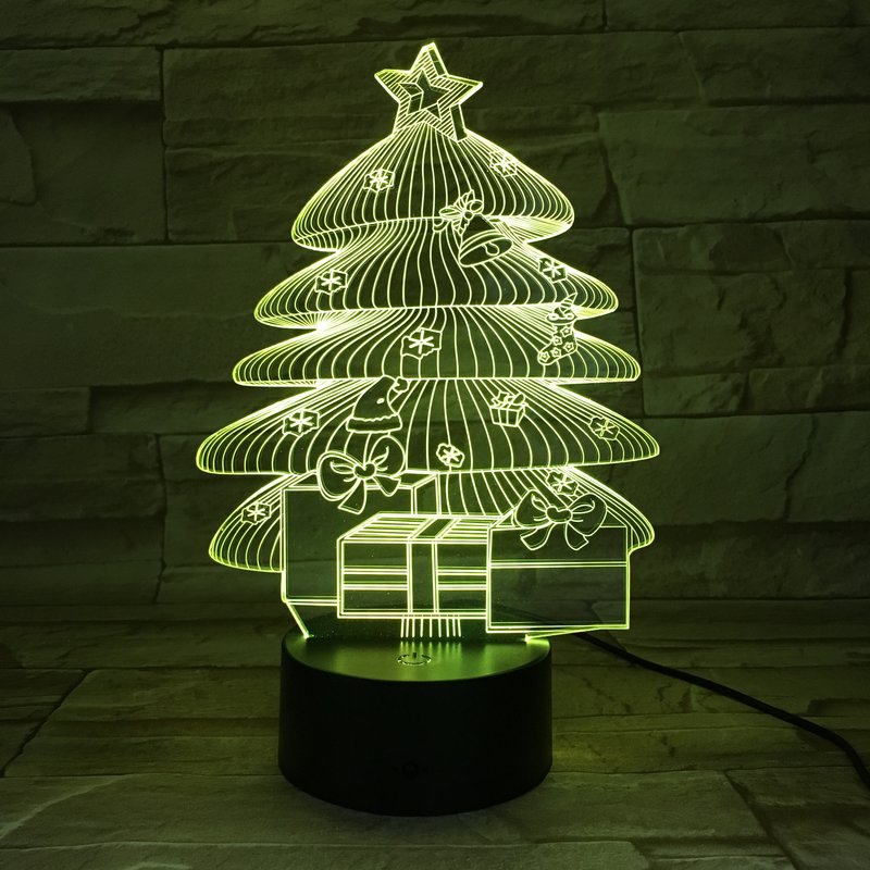 3D LED Tischlampe Weihnachtsbaum - Stimmungsvolles Licht für Ihr Zuhause