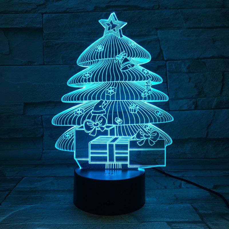 3D LED Tischlampe Weihnachtsbaum - Stimmungsvolles Licht für Ihr Zuhause