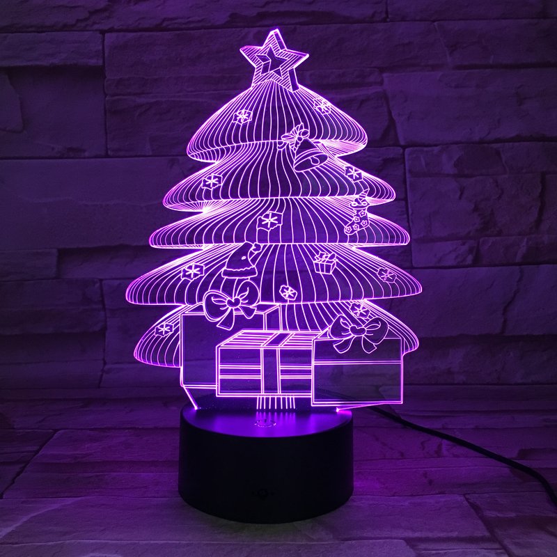 3D LED Tischlampe Weihnachtsbaum - Stimmungsvolles Licht für Ihr Zuhause