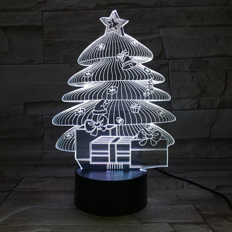 3D LED Tischlampe Weihnachtsbaum - Stimmungsvolles Licht für Ihr Zuhause