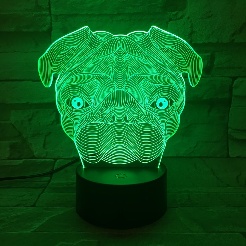 Tischlampe Nachtlicht LED 3D Lampe Licht Kinderlampe Dog Schlaflicht Hund Tier