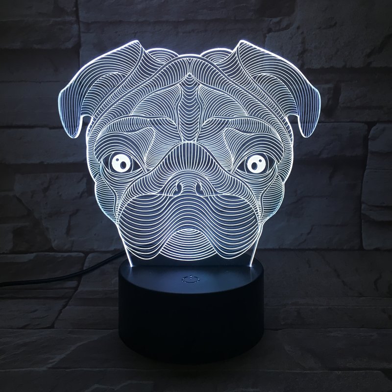 Tischlampe Nachtlicht LED 3D Lampe Licht Kinderlampe Dog Schlaflicht Hund Tier