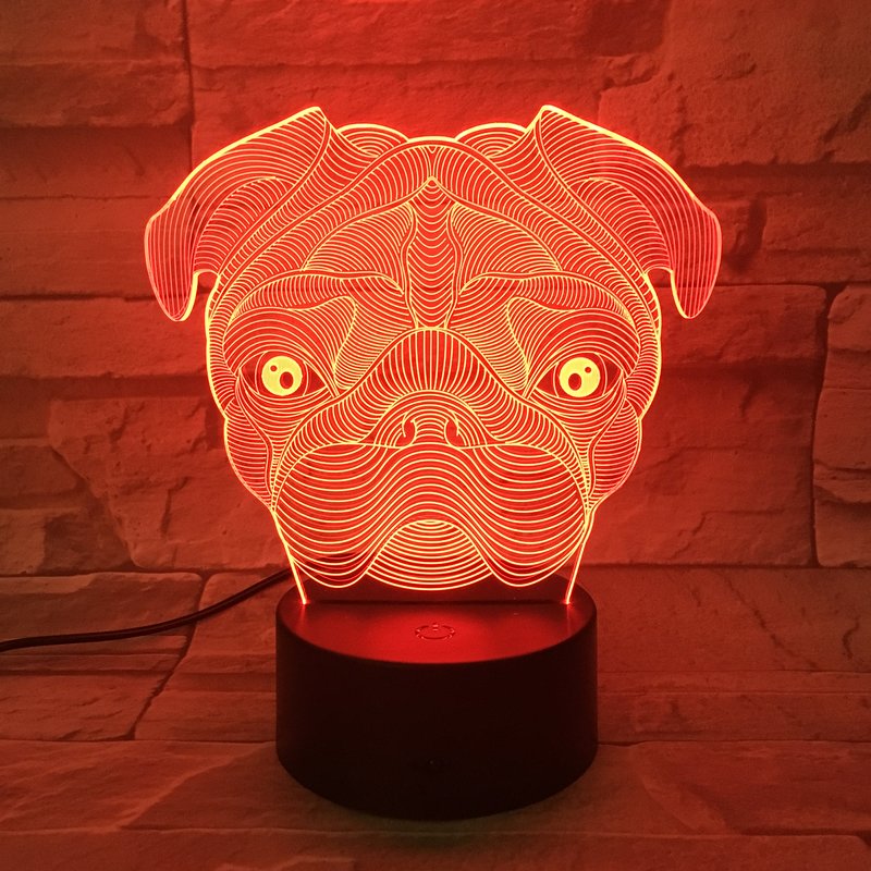 Tischlampe Nachtlicht LED 3D Lampe Licht Kinderlampe Dog Schlaflicht Hund Tier