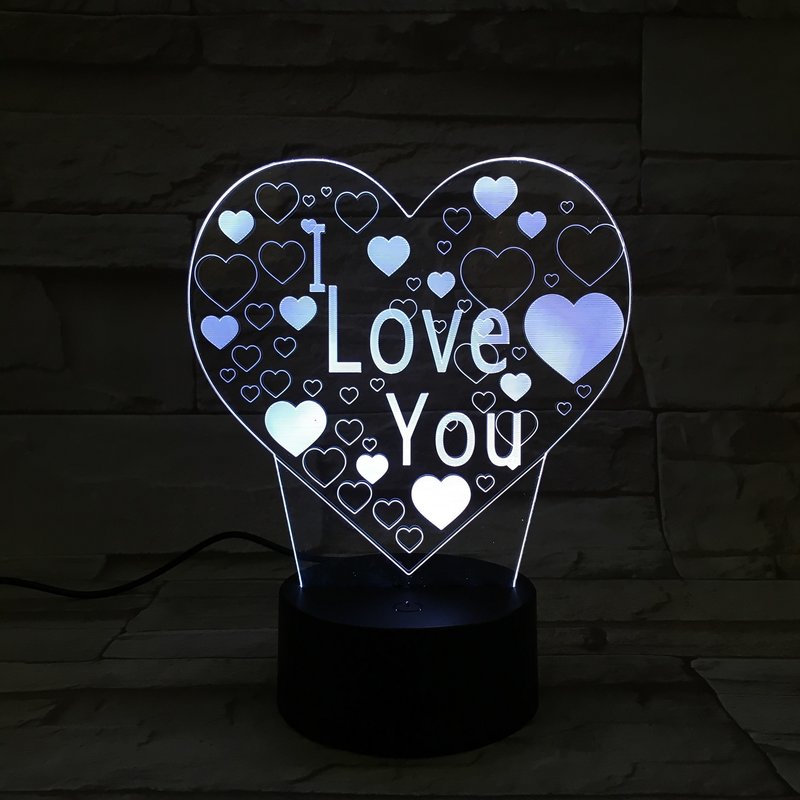 Moderne LED 3D Tischlampe - Liebevoll gestaltetes Nachtlicht für Ihr Zuhause