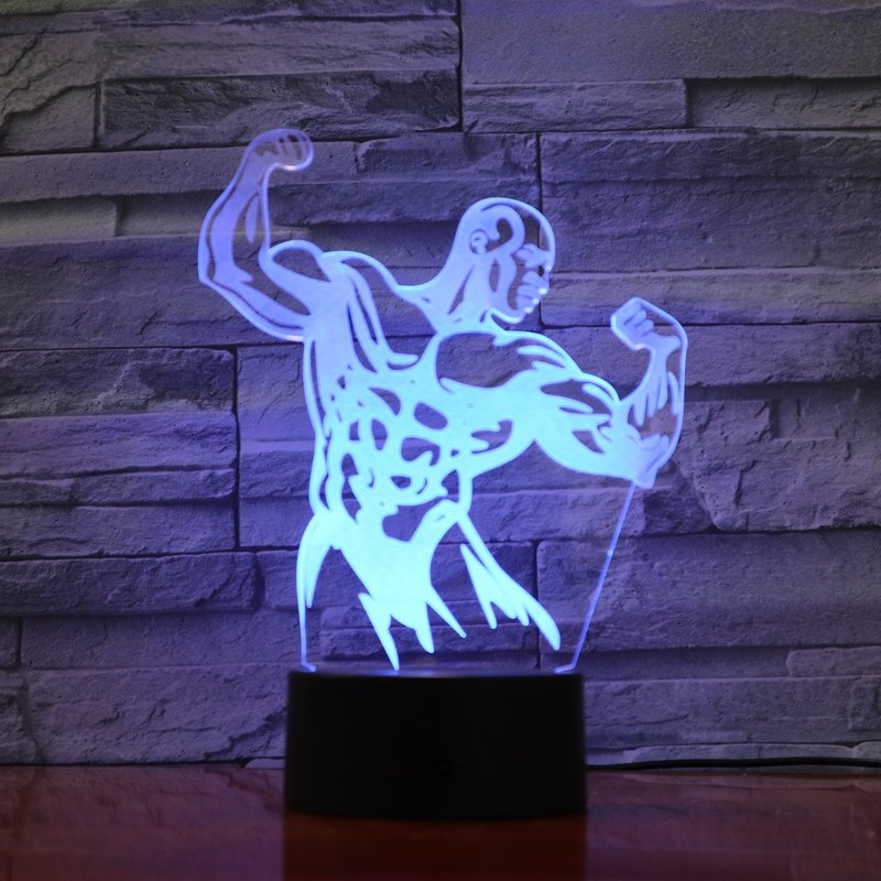 Tischlampe Nachtlicht LED 3D Lampe Licht Kinderlampe Body Schlaflicht Muskel