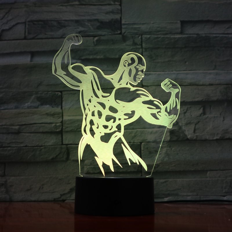 Tischlampe Nachtlicht LED 3D Lampe Licht Kinderlampe Body Schlaflicht Muskel