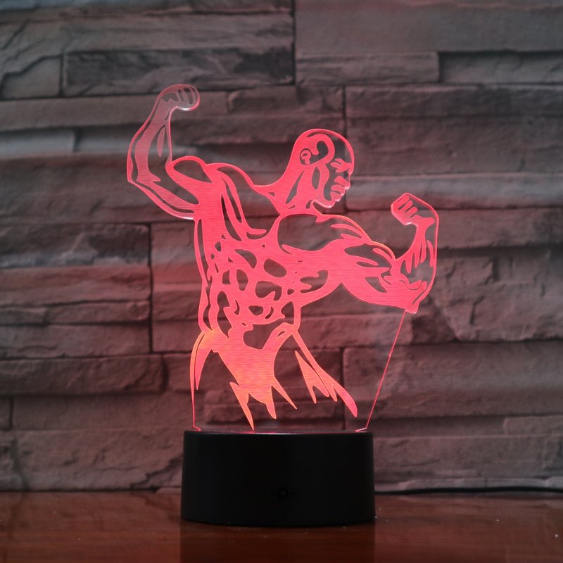 Tischlampe Nachtlicht LED 3D Lampe Licht Kinderlampe Body Schlaflicht Muskel