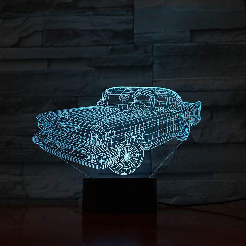 Tischlampe Nachtlicht LED 3D Lampe Licht Kinderlampe Auto Schlaflicht Oldtimer