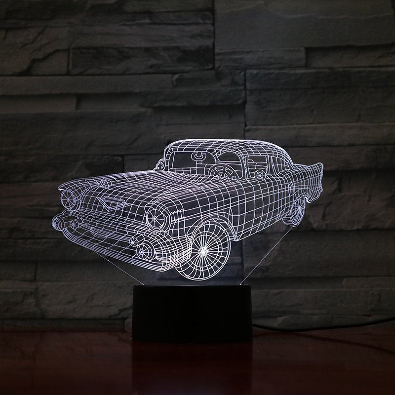 Tischlampe Nachtlicht LED 3D Lampe Licht Kinderlampe Auto Schlaflicht Oldtimer