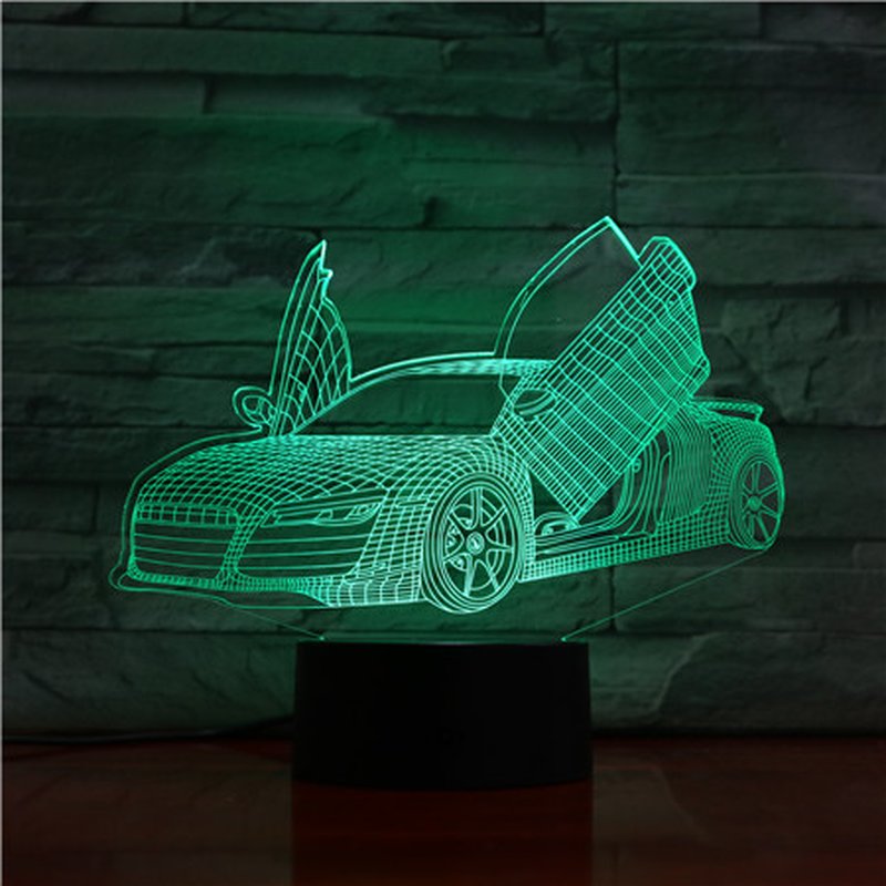 LED Lampe 3D Sportwagen