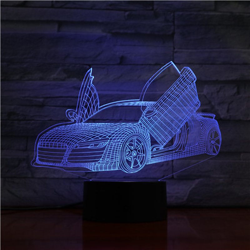 LED Lampe 3D Sportwagen