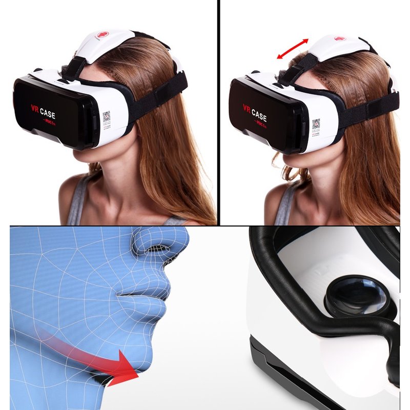 3D Virtual Reality Brille VR Case Box RK-6 für Smartphones - Tauche ein in eine neue Welt