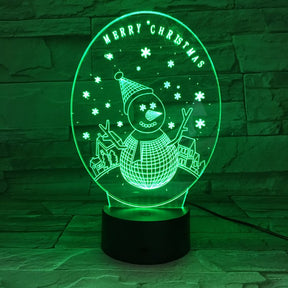 3D LED Tischlampe Schneemann - Stimmungsvolle Beleuchtung für Ihr Zuhaus