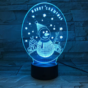 3D LED Tischlampe Schneemann - Stimmungsvolle Beleuchtung für Ihr Zuhaus