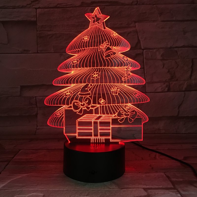 3D LED Tischlampe Weihnachtsbaum - Stimmungsvolles Licht für Ihr Zuhause