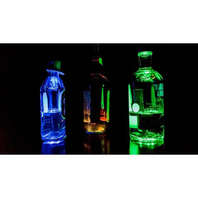 LED Flaschenlichter - Aufkleber für Spirituosenflaschen in 6 Farben mit Blink- und Dauerlicht-Modi