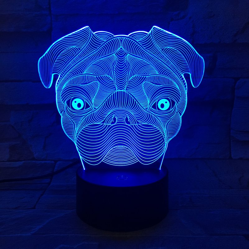 Tischlampe Nachtlicht LED 3D Lampe Licht Kinderlampe Dog Schlaflicht Hund Tier