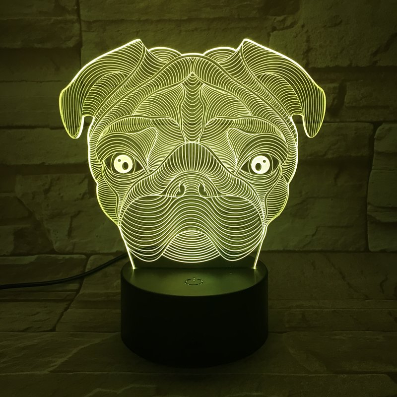 Tischlampe Nachtlicht LED 3D Lampe Licht Kinderlampe Dog Schlaflicht Hund Tier