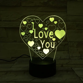 Moderne LED 3D Tischlampe - Liebevoll gestaltetes Nachtlicht für Ihr Zuhause
