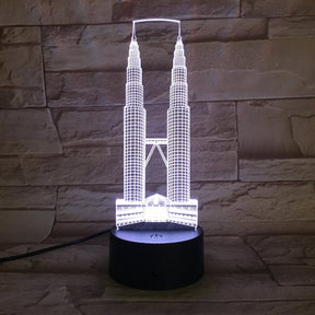 3D LED Tischlampe "Tower Schlaflicht" für Wohnzimmer, Schlafzimmer und Kinderzimmer