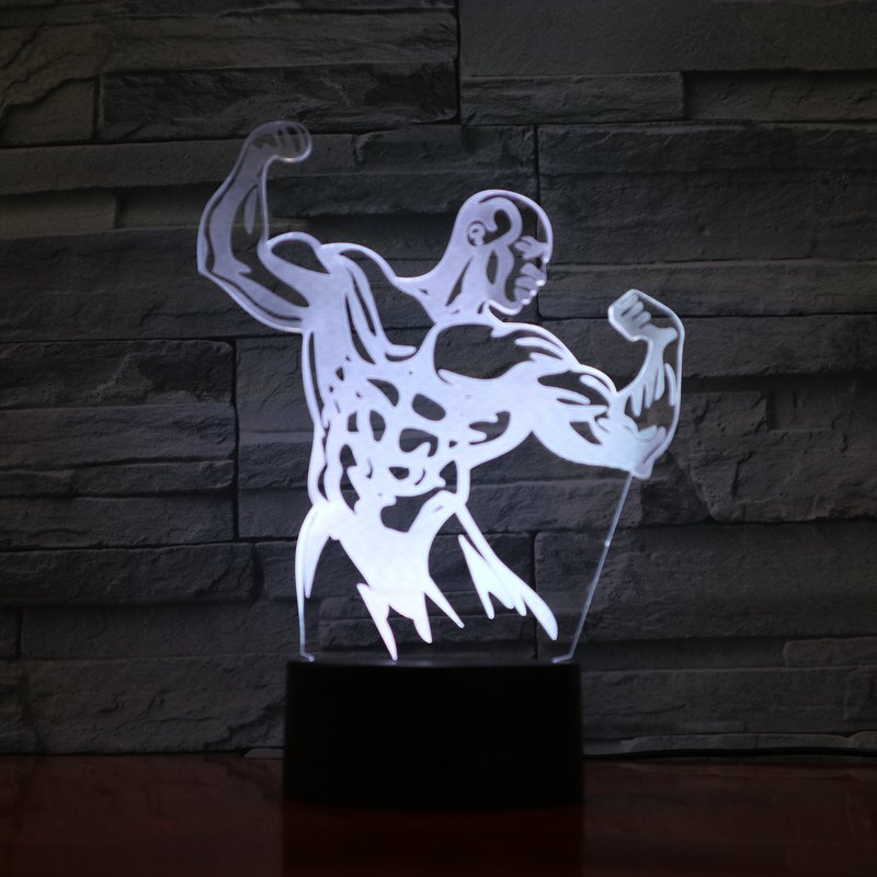 Tischlampe Nachtlicht LED 3D Lampe Licht Kinderlampe Body Schlaflicht Muskel