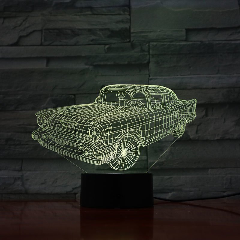 Tischlampe Nachtlicht LED 3D Lampe Licht Kinderlampe Auto Schlaflicht Oldtimer
