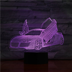 LED Lampe 3D Sportwagen