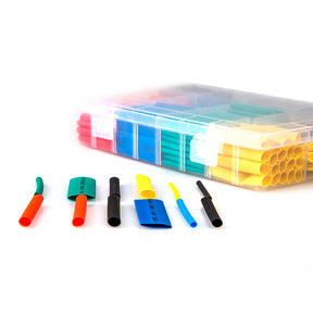 Wärmeschrumpfschlauch-Set: 530 Stück in 5 Farben mit praktischer Aufbewahrungsbox