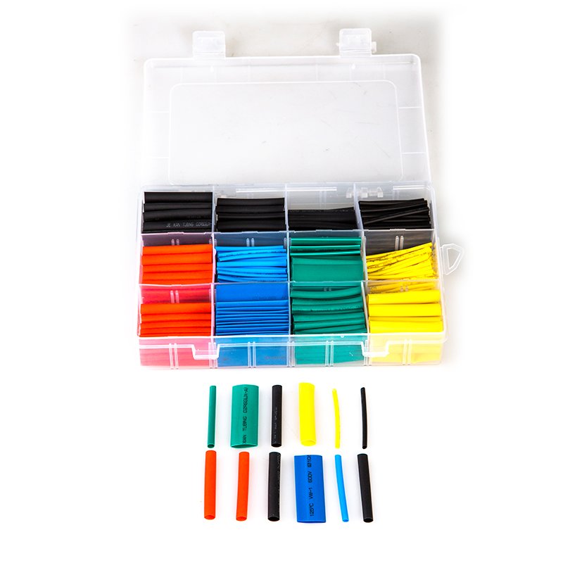 Wärmeschrumpfschlauch-Set: 530 Stück in 5 Farben mit praktischer Aufbewahrungsbox